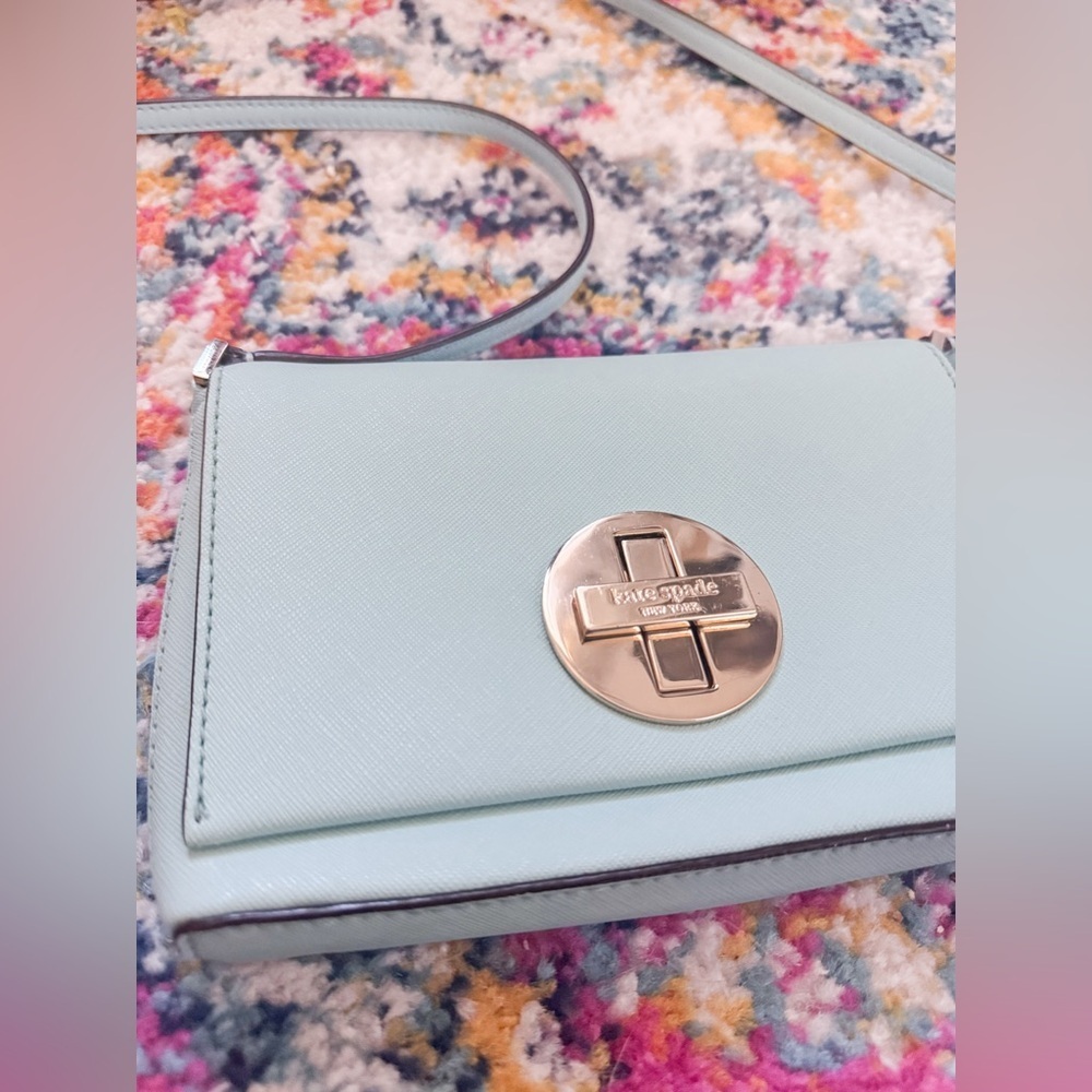 Kate Spade Newbury Lane Sally Crossbody in Light Tiffany Blue - Picture 6 of 10